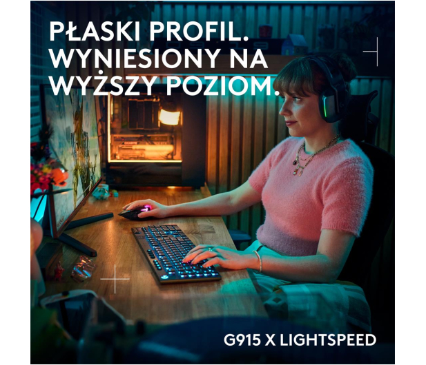 Logitech G915 X Lightspeed Tactile czarny - 1276174 - zdjęcie 2